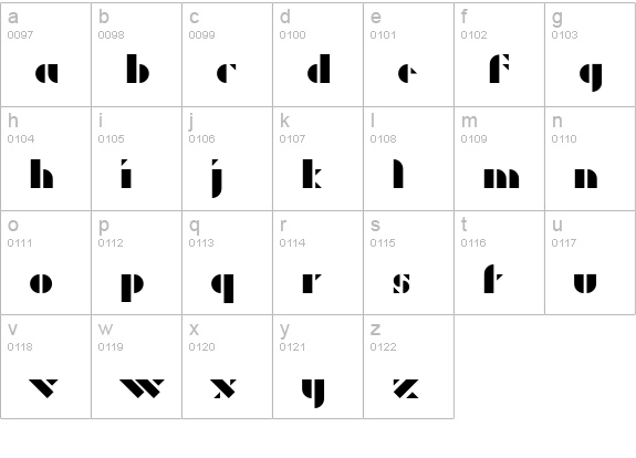 P22 Albers Three lowercase a-z preview