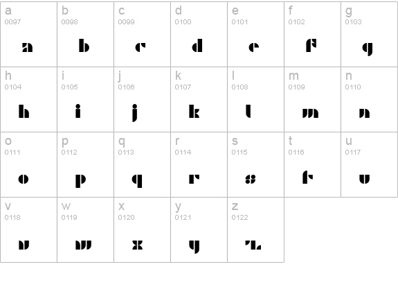 P22 Albers Two lowercase a-z preview