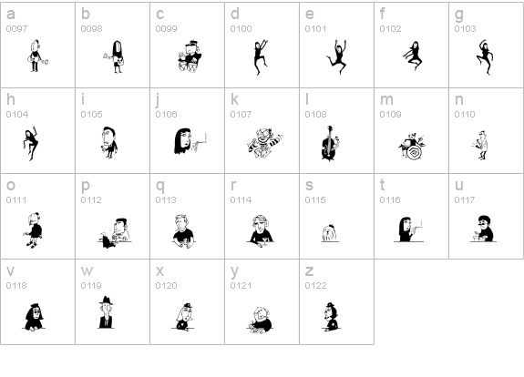 P22 Daddy O Beatsville lowercase a-z preview