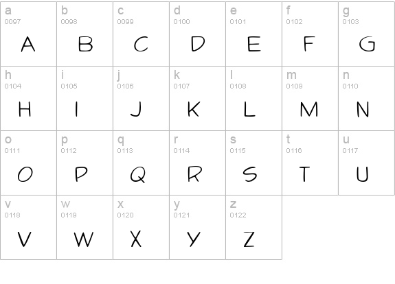 P22 Pop Art Comic lowercase a-z preview