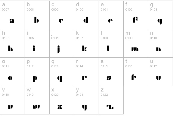 P22Albers-Two lowercase a-z preview