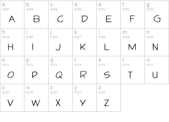 P22PopArt-Comic lowercase a-z preview