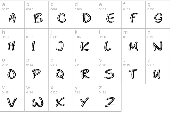 Paco lowercase a-z preview