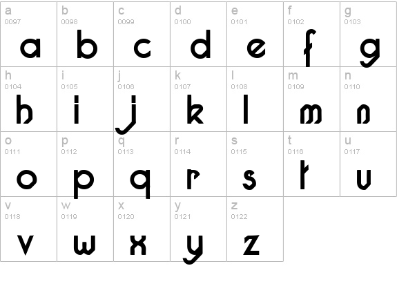 Pacotille bold lowercase a-z preview