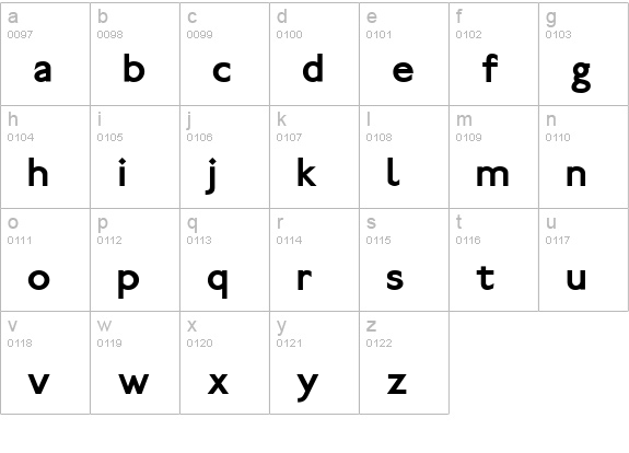 Paddington -Bold lowercase a-z preview