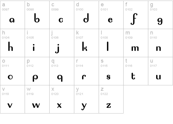 Pagan Poetry lowercase a-z preview
