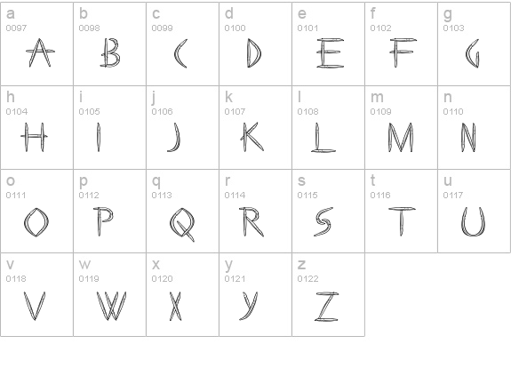 Paint Boy lowercase a-z preview