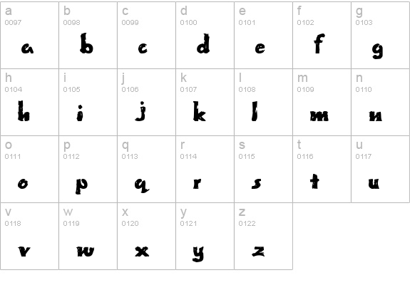 PaintExtended Normal lowercase a-z preview