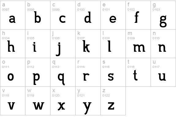 Pajarakan Studs lowercase a-z preview