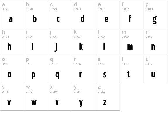 Pakenham lowercase a-z preview