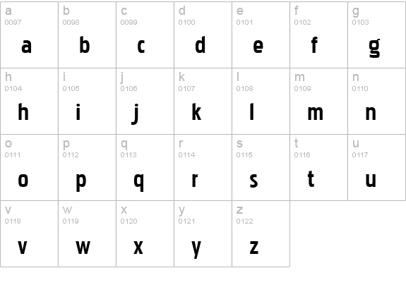 Pakenham Bold lowercase a-z preview