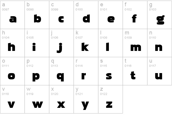 Pakenham Kayo lowercase a-z preview