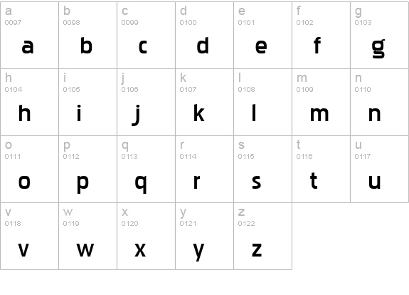 Pakenham Xp Bold lowercase a-z preview