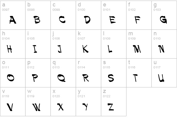 Palamino Reverse Italic lowercase a-z preview