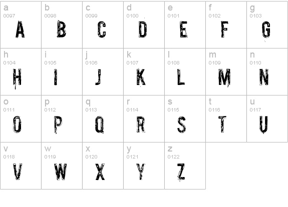 Palsu lowercase a-z preview