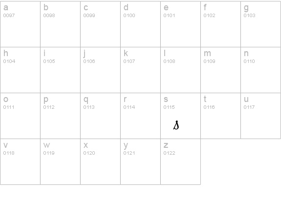 Pan DaMa Expert Italic lowercase a-z preview