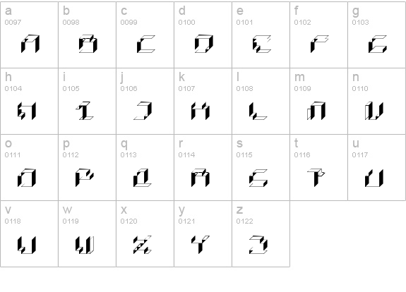 Paper Cube - Box version lowercase a-z preview
