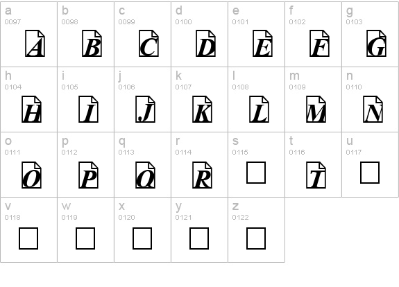 Paper Trail lowercase a-z preview
