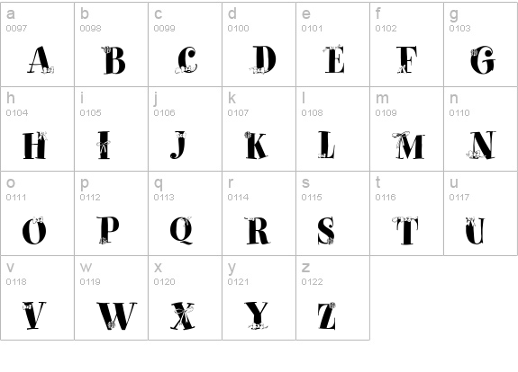 Paquet Cadeaux lowercase a-z preview