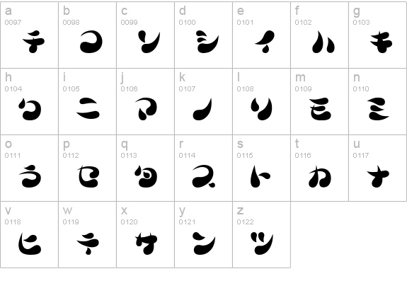 Parade20K lowercase a-z preview
