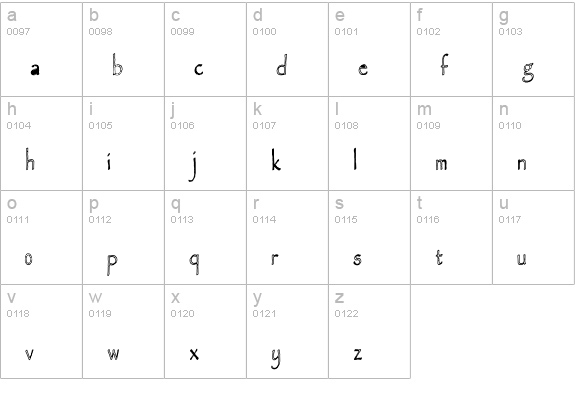 Paradox-LightHC lowercase a-z preview