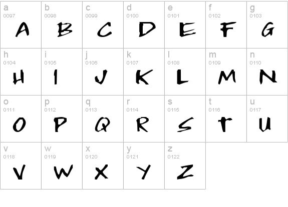 Paradox Now lowercase a-z preview
