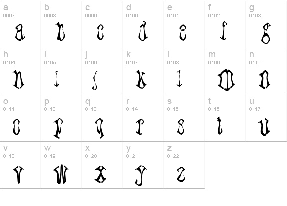 Paraffin lowercase a-z preview