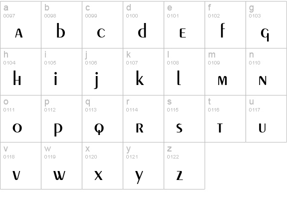 Pare Normal lowercase a-z preview