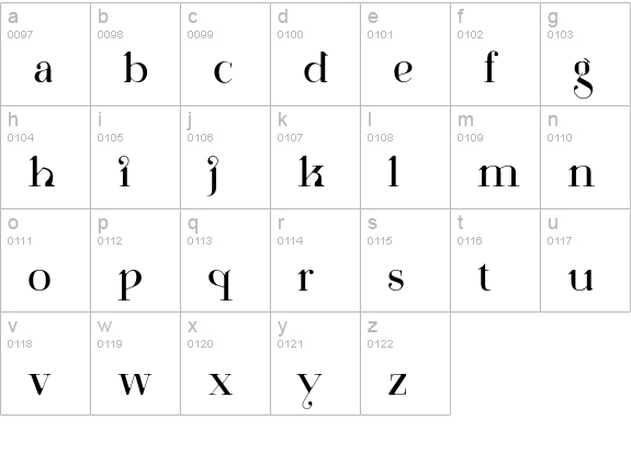 Paris Pro lowercase a-z preview