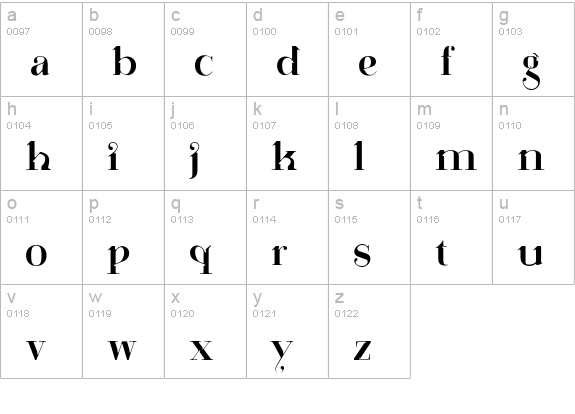 Paris Pro Bold Exit lowercase a-z preview
