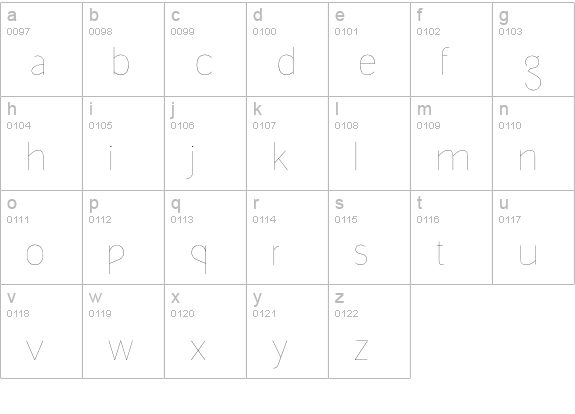 Paris Pro Hairline lowercase a-z preview