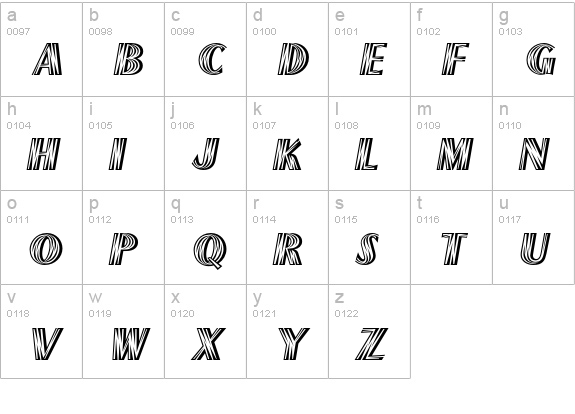 ParisFlashICG lowercase a-z preview
