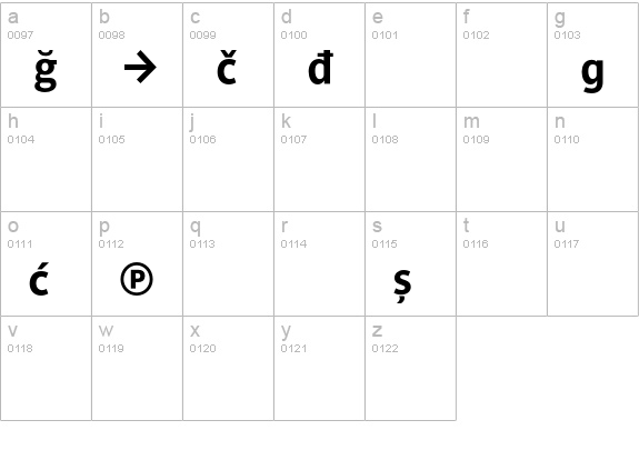 Parisine-BoldAlternate lowercase a-z preview