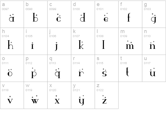 ParismatchBright lowercase a-z preview