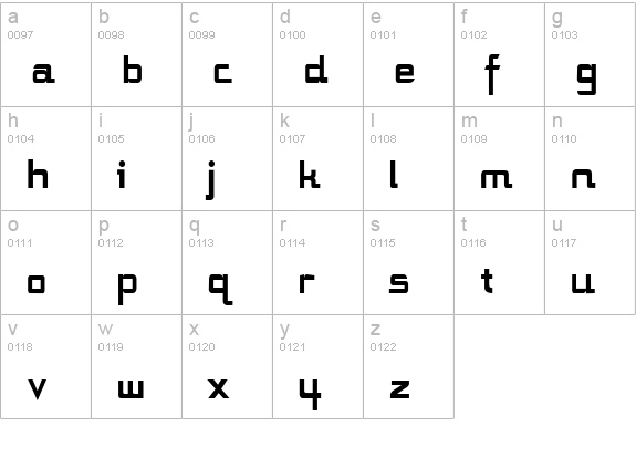 Parkway-Resortotel lowercase a-z preview