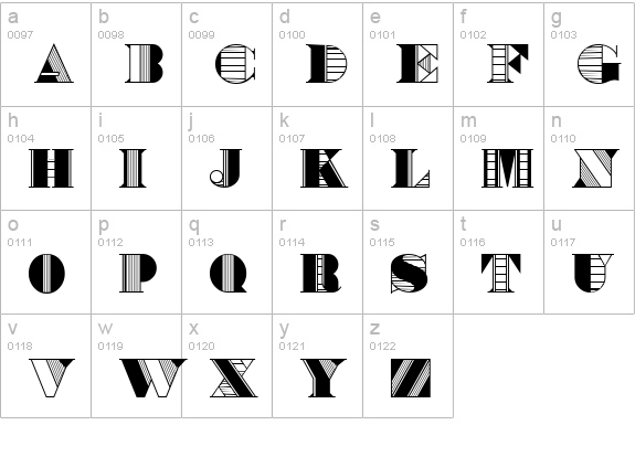 Partager Caps NF lowercase a-z preview