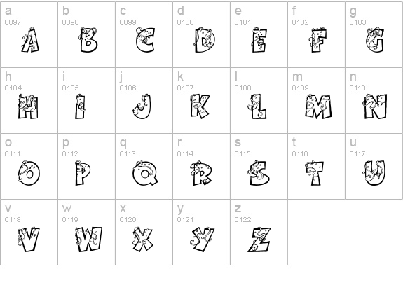 Party by Tom lowercase a-z preview