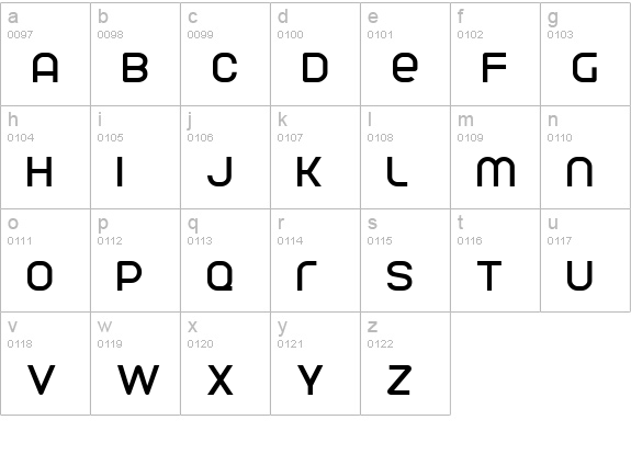 Parvoflavin Normal lowercase a-z preview
