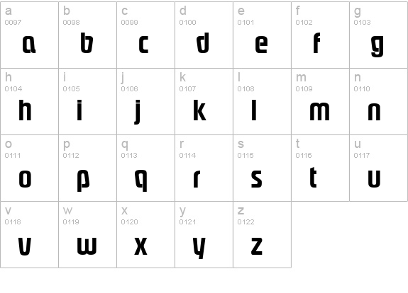 PasadenaSerial-Bold lowercase a-z preview