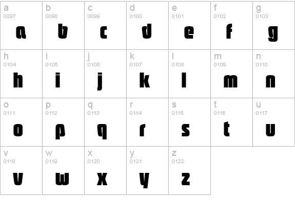 PasadenaSerial-Heavy-Regular lowercase a-z preview