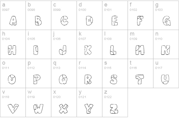 Patchwork Letter lowercase a-z preview