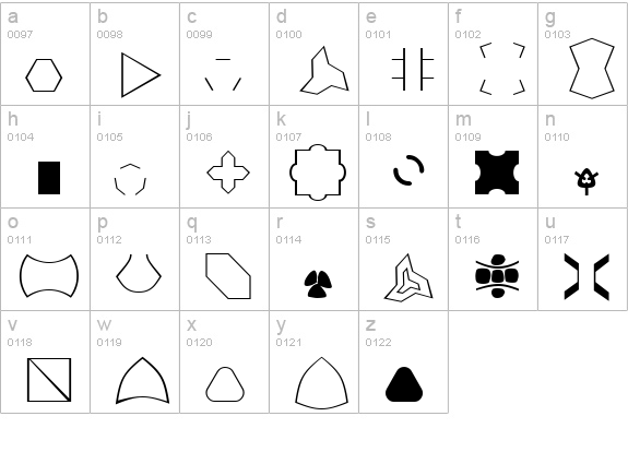 PatCzeckers Regular lowercase a-z preview