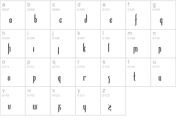 Patrouille lowercase a-z preview