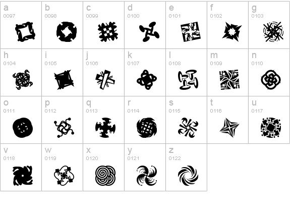 Patternalia lowercase a-z preview