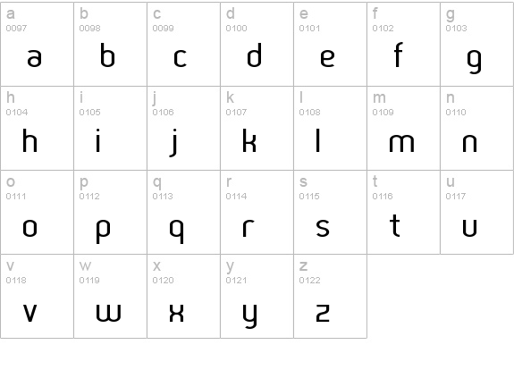 Paul lowercase a-z preview