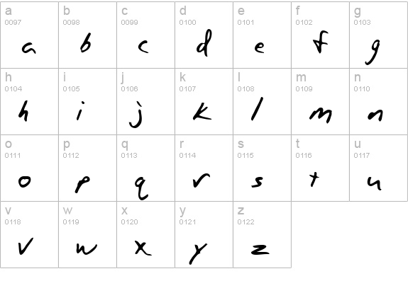 Paulson Regular lowercase a-z preview