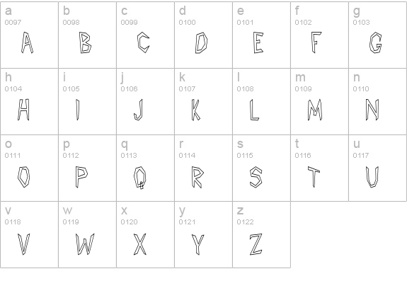 PCCatawanHC lowercase a-z preview