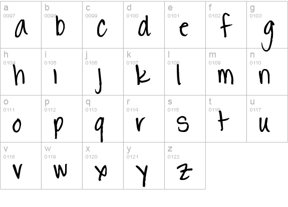 Pea Jessi lowercase a-z preview