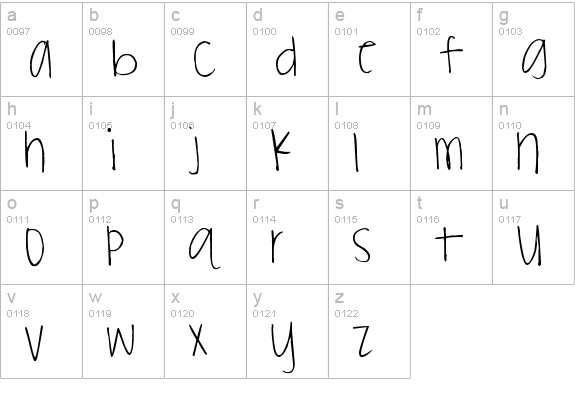 Pea Summer Sweetness lowercase a-z preview
