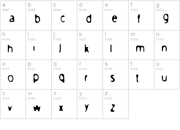 PeaceNow Basic lowercase a-z preview